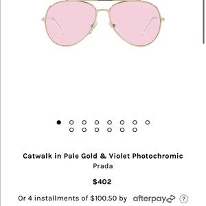 Prada Catwalk in Pale Gold & Violet Photochromic